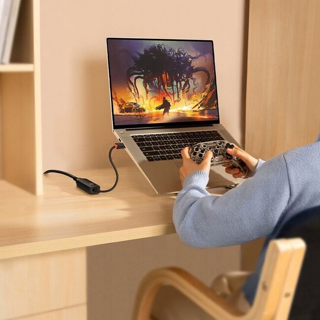 Adaptor USB-C la RJ45 Baseus, 100Mbps, alb, WKQX000202