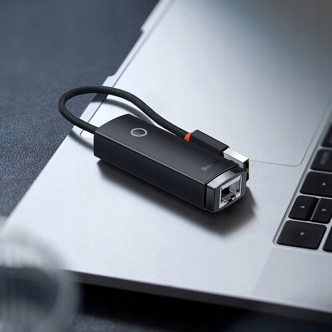 Adaptor USB-C la RJ45 Baseus, 100Mbps, alb, WKQX000202