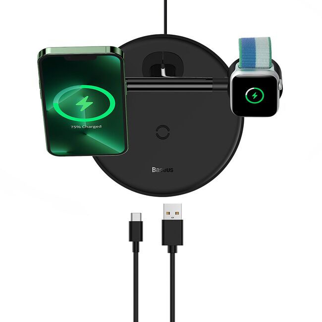 Statie de incarcare telefon, casti, ceas Baseus, WXTE000101