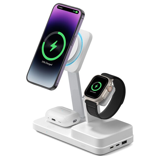 Statie wireless 5in1 GaN MagSafe iPhone, AirPods, Apple Watch ESR