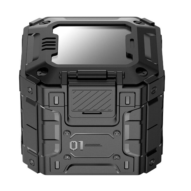 Pachet: Husa + curea Apple Watch 4 / 5 / 6 / SE / SE 2 / 7 / 8 / 9 (44mm / 45mm) Lito Rugged Armor, negru, LS001