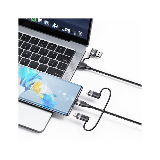 Cablu 6in1 Apple, Micro-USB, tip C PD100W Usams U85, mov, US-SJ645