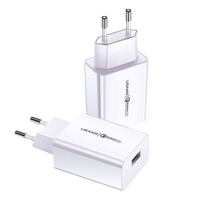 Kit incarcator USB Fast Charging 18W + cablu Type-C Usams T48