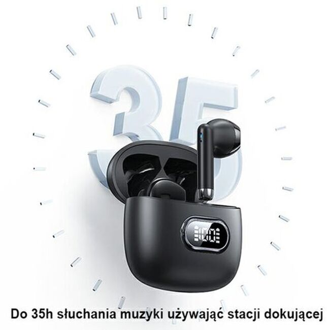 Casti earbuds TWS Bluetooth cu display digital Usams, negru, IAII15