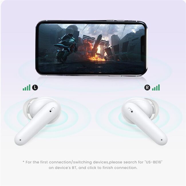 Casti wireless Bluetooth in-ear TWS earbuds Usams, negru, US-BE16