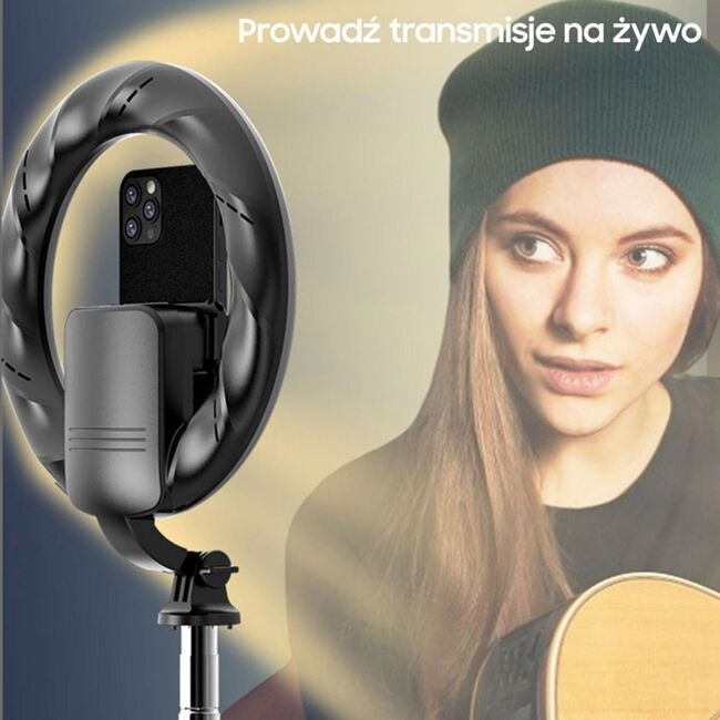Selfie ring light cu trepied Bluetooth Usams, 168cm, US-ZB241