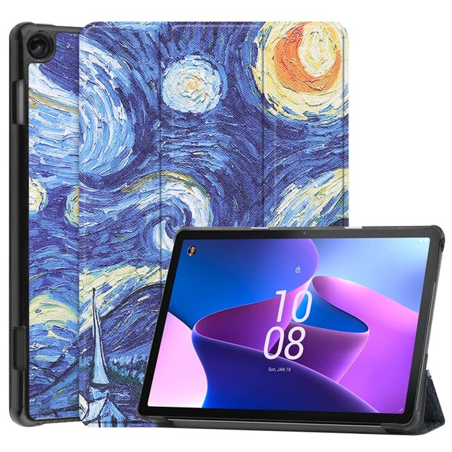 Husa LENOVO Tab M10 3rd Gen, 10.1 inch TB-328FU, TB-328XU tip stand, functie sleep/wake-up, starry night