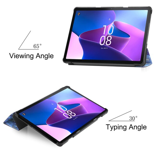 Husa LENOVO Tab M10 3rd Gen, 10.1 inch TB-328FU, TB-328XU tip stand, functie sleep/wake-up, starry night