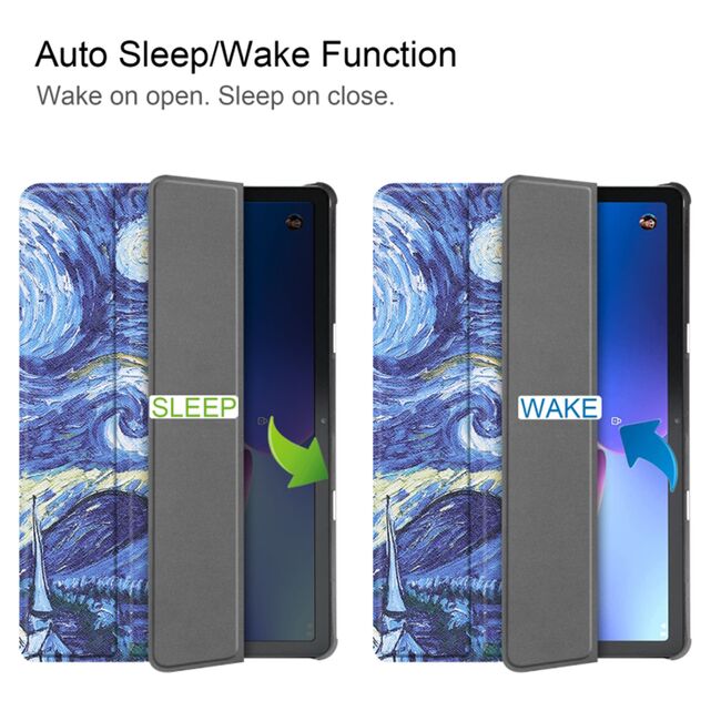 Husa LENOVO Tab M10 3rd Gen, 10.1 inch TB-328FU, TB-328XU tip stand, functie sleep/wake-up, starry night