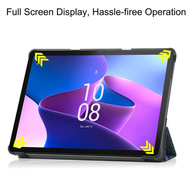 Husa LENOVO Tab M10 3rd Gen, 10.1 inch TB-328FU, TB-328XU tip stand, functie sleep/wake-up, starry night