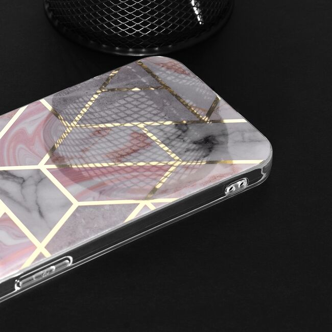 Husa Samsung Galaxy S23 FE Techsuit Marble, Pink Hex