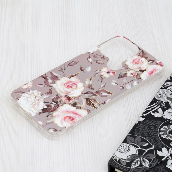 Husa Xiaomi Redmi A1+ / A2+ Techsuit Marble, Bloom of Ruth Gray