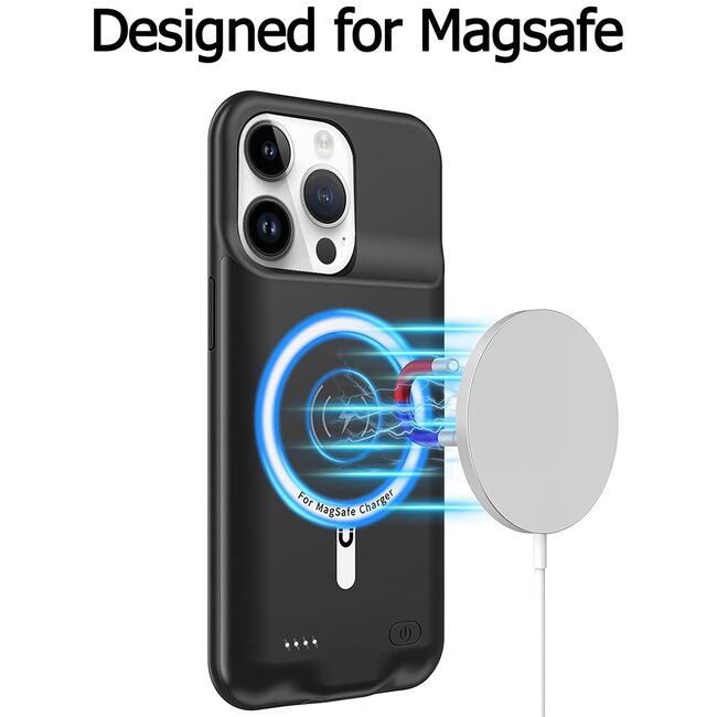 Husa cu baterie iPhone 15 cu MagSafe, Power Pro, 7000mAh