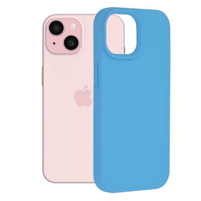 Husa iPhone 15 Techsuit Soft Edge Silicone, albastru