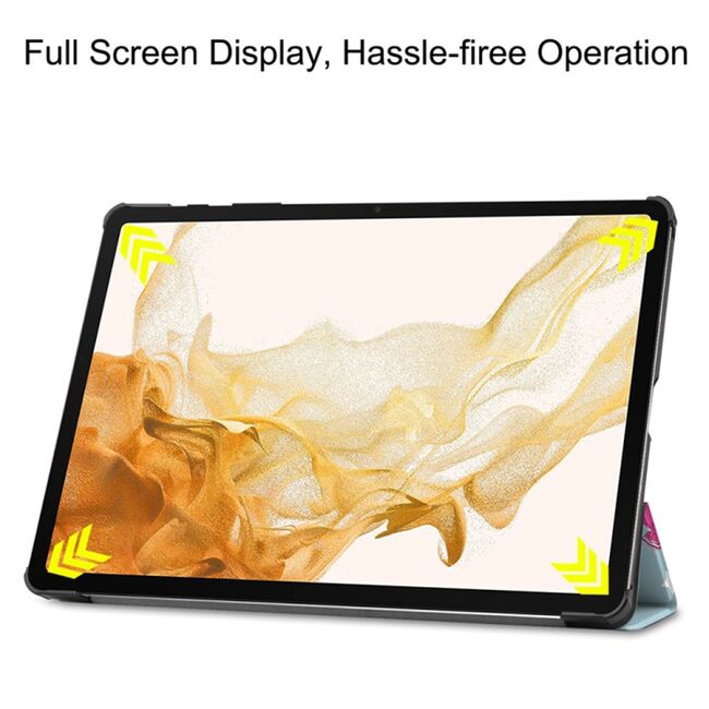 Husa Samsung Galaxy Tab S9 Plus / S9 FE+ Plus 12.4 inch UltraSlim de tip stand, functie sleep/wake-up - unicorn