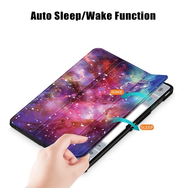 Husa Samsung Galaxy Tab S9 Ultra / S8 Ultra UltraSlim de tip stand, functie sleep/wake-up - galaxy