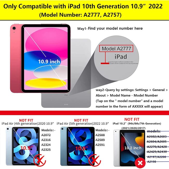 Husa iPad 10 2022 10.9 inch cu functie wake-up/sleep, tip stand - galaxy