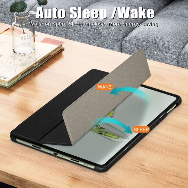 Husa Oppo Pad Air 2 / OnePlus Pad Go, UltraSlim de tip stand, functie sleep/wake-up - burgundy