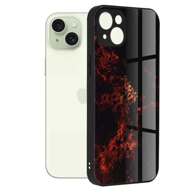 Husa iPhone 15 Plus Techsuit Glaze, Red Nebula