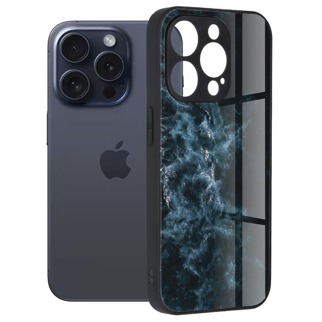Husa iPhone 15 Pro Techsuit Glaze, Blue Nebula