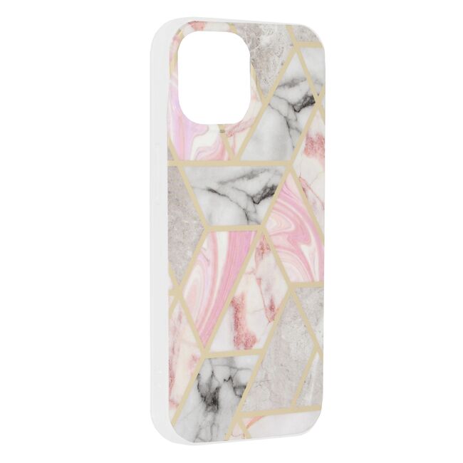 Husa iPhone 15 Techsuit Marble, Pink Hex