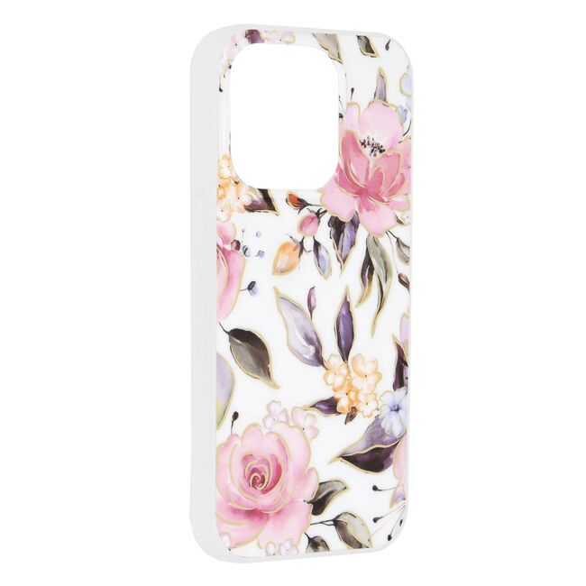 Husa iPhone 15 Pro Techsuit Marble, Chloe White