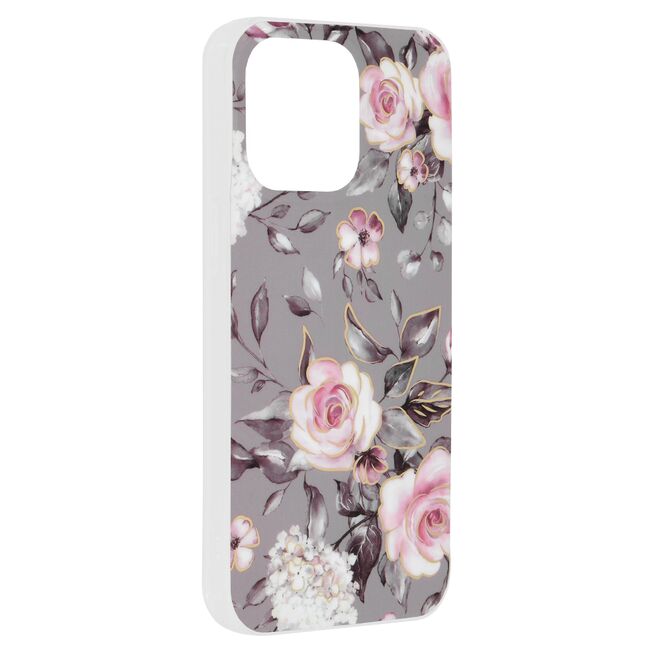 Husa iPhone 15 Pro Max Techsuit Marble, Bloom of Ruth Gray