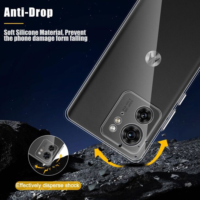 Husa pentru Motorola Edge 40 Slim Anti-Shock 1.5mm, Aiyando, Transparent