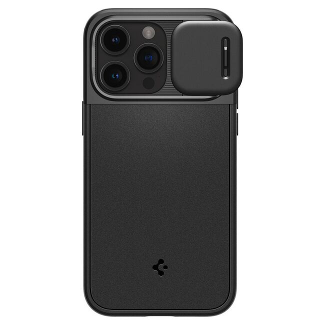 Husa iPhone 15 Pro Spigen Optik Mag Armor, negru