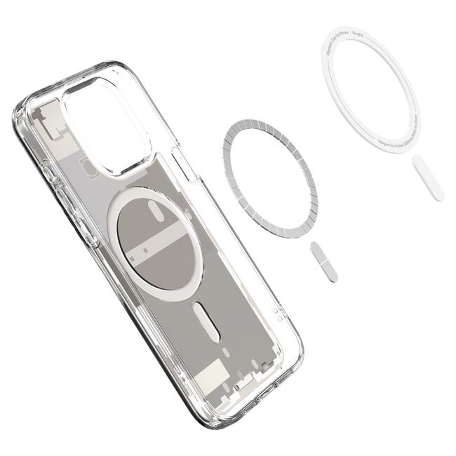 Husa iPhone 15 Pro Max Spigen Ultra Hybrid MagSafe Zero One, Natural Titanium