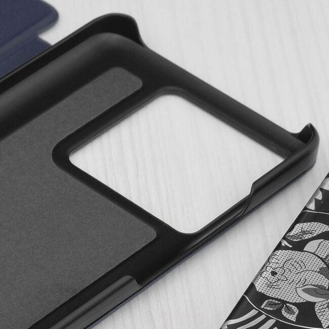 Husa Xiaomi 13T Eco Leather View flip tip carte, albastru
