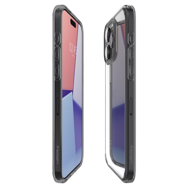 Husa iPhone 15 Pro Spigen Ultra Hybrid, clear / grey