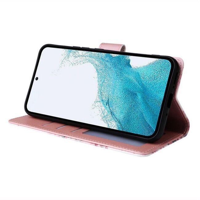 Husa pentru Samsung Galaxy A15 Wallet tip carte, marble