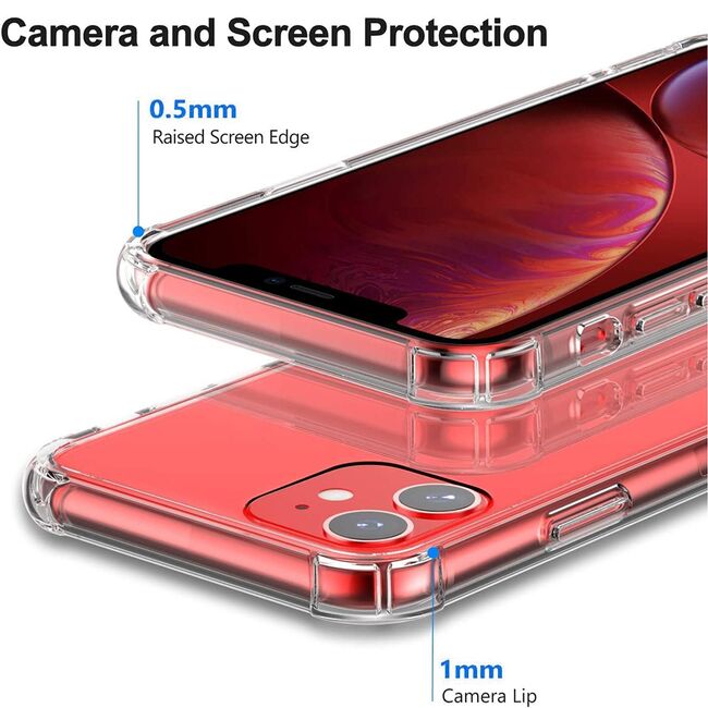 Husa pentru iPhone 12 mini Anti Shock 1.3mm Reinforced 4 corners (transparent)