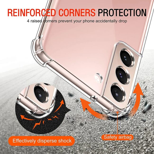 Husa pentru Samsung Galaxy S23 Anti Shock 1.3mm Reinforced 4 corners (transparent)