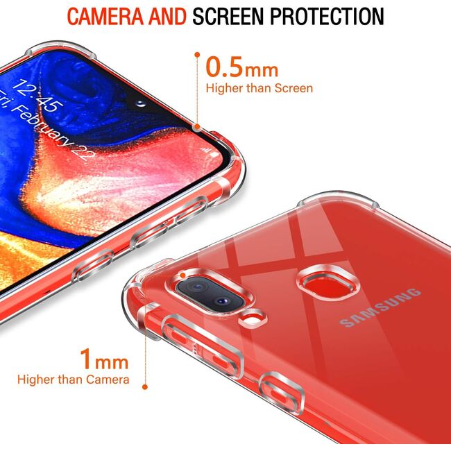 Husa pentru Samsung Galaxy A20e Anti-Shock 1.5mm, reinforced 4 corners, transparent