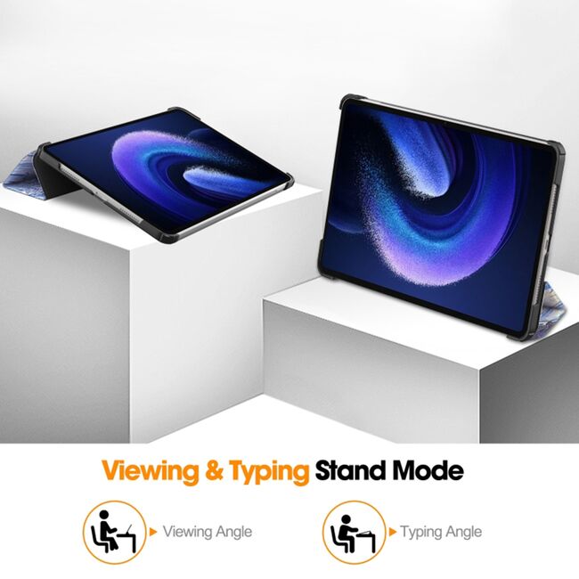 Husa Xiaomi Redmi Pad SE 11 inch, Aiyando UltraSlim de tip stand functie sleep/wake-up - starry night