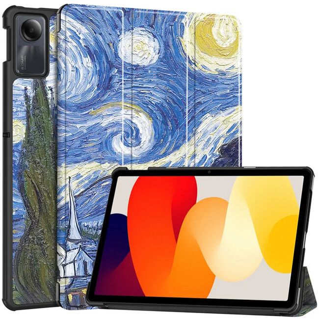 Husa Xiaomi Redmi Pad SE 11 inch, Aiyando UltraSlim de tip stand functie sleep/wake-up - starry night