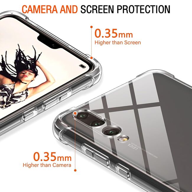 Husa pentru Huawei P20 Pro Anti-Shock 1.5mm, reinforced 4 corners, transparent