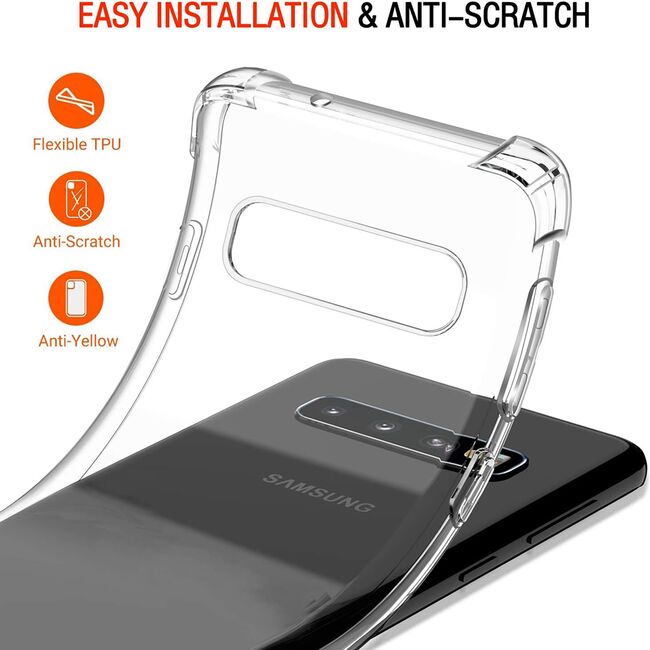 Husa pentru Samsung Galaxy S10 Anti-Shock 1.5mm, reinforced 4 corners, transparent