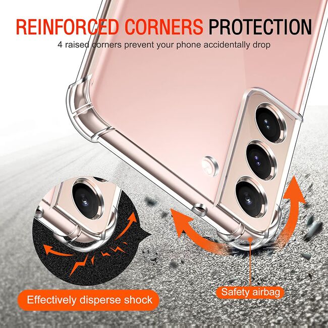 Husa Samsung Galaxy S22 5G Techsuit Shockproof Clear Silicone, transparenta