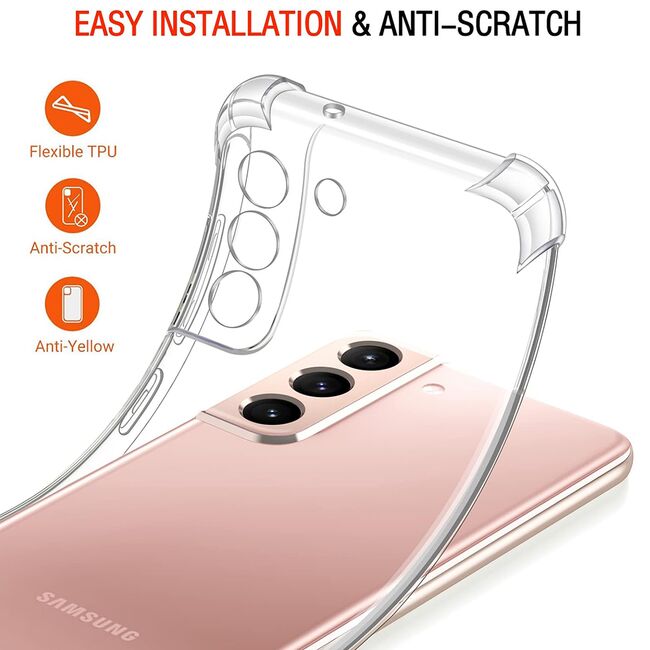 Husa Samsung Galaxy S22 5G Techsuit Shockproof Clear Silicone, transparenta