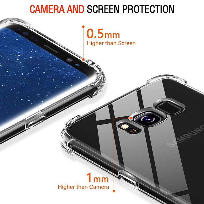 Husa pentru Samsung Galaxy S8 Plus Anti-Shock 1.5mm, reinforced 4 corners, transparent