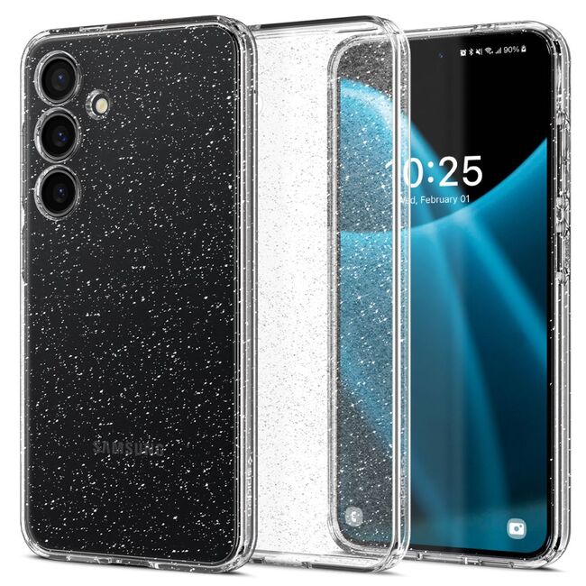 Husa Samsung Galaxy S24 Spigen Liquid Crystal Glitter, Crystal Quartz