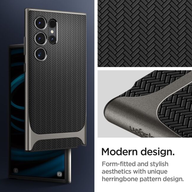 Husa Samsung Galaxy S24 Ultra Spigen Neo Hybrid, gunmetal