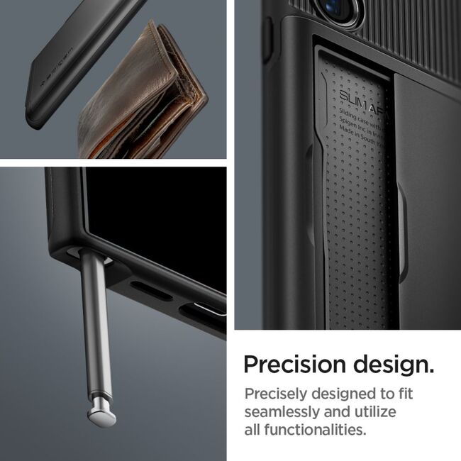 Husa Samsung Galaxy S24 Ultra Spigen Slim Armor CS, negru