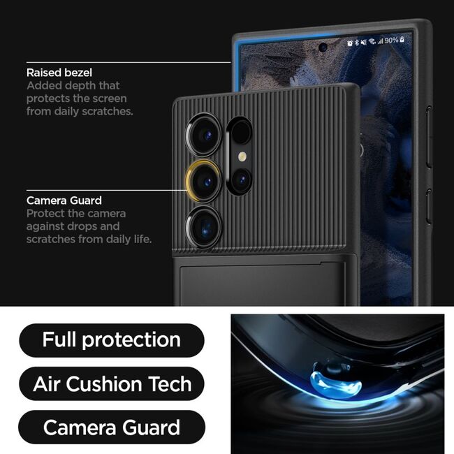 Husa Samsung Galaxy S24 Ultra Spigen Slim Armor CS, negru
