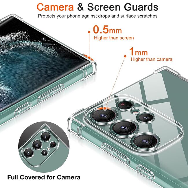 Husa Samsung Galaxy S24 Ultra Anti Shock 1.5mm, reinforced 4 corners, (transparent)