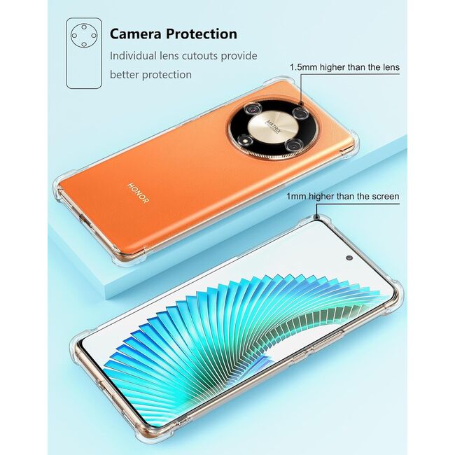 Husa pentru Honor Magic 6 Lite Anti-Shock 1.5mm, reinforced 4 corners, transparent