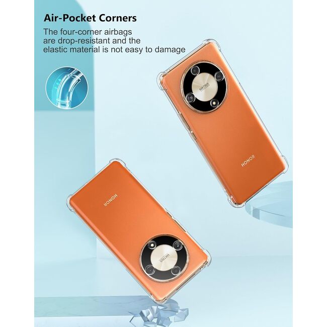 Husa pentru Honor Magic 6 Lite Anti-Shock 1.5mm, reinforced 4 corners, transparent